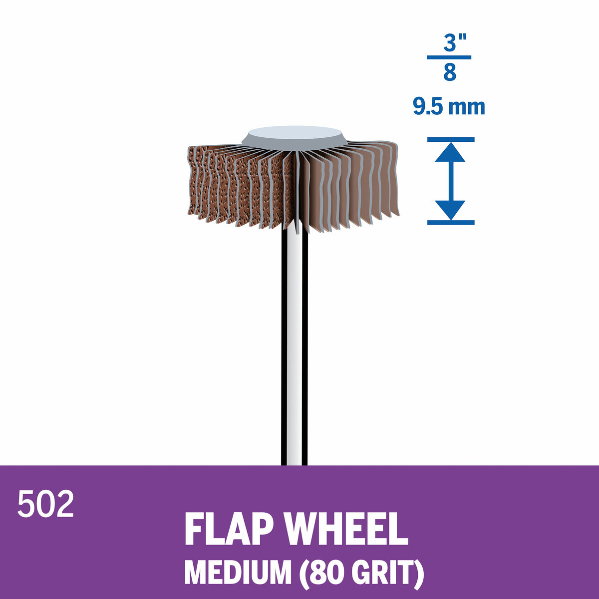 Dremel 502 3/8 In. (9.5 mm) 80 Grit Flapwheel