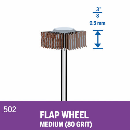 Dremel 502 3/8 In. (9.5 mm) 80 Grit Flapwheel