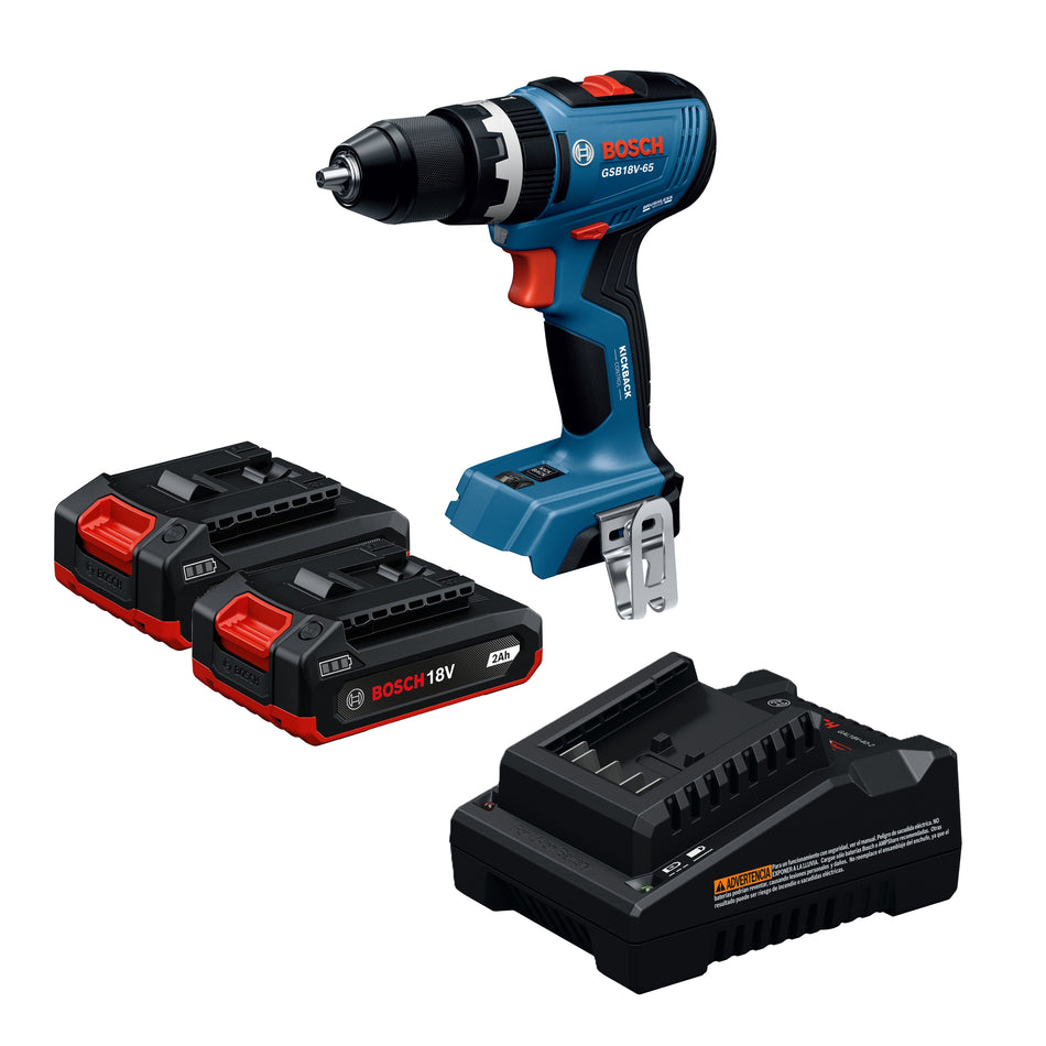 Bosch GSR18V-52B22 18V Drill/Driver Kit with (2) 2 Ah Batteries and (1) Charger