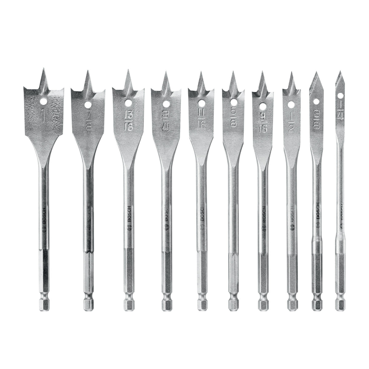 Bosch SB0010 10 pc. Chisel-Point Spade Bit Set