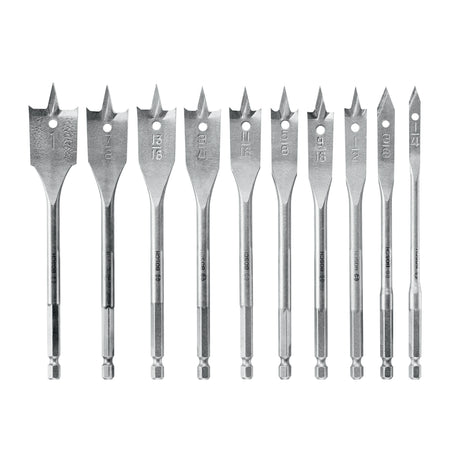 Bosch SB0010 10 pc. Chisel-Point Spade Bit Set