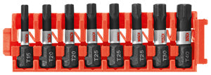 Bosch CCSTV108 8 pc. Impact Tough™ Torx® 1 In. Insert Bits with Clip for Custom Case System