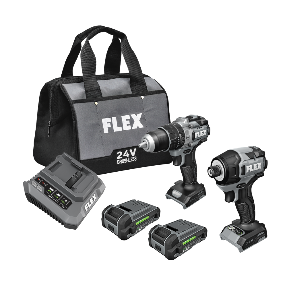 FLEX FXM209-2A Hammer Drill and Impact Driver Kit G2