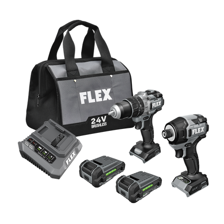 FLEX FXM209-2A Hammer Drill and Impact Driver Kit G2