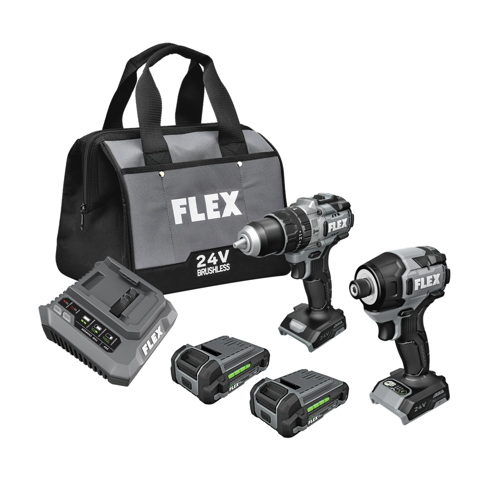FLEX FXM209-2A Hammer Drill and Impact Driver Kit G2