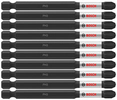 Bosch ITPH335B 10 pc. Impact Tough™ 3.5 In. Phillips® #3 Power Bits (Bulk Pack)