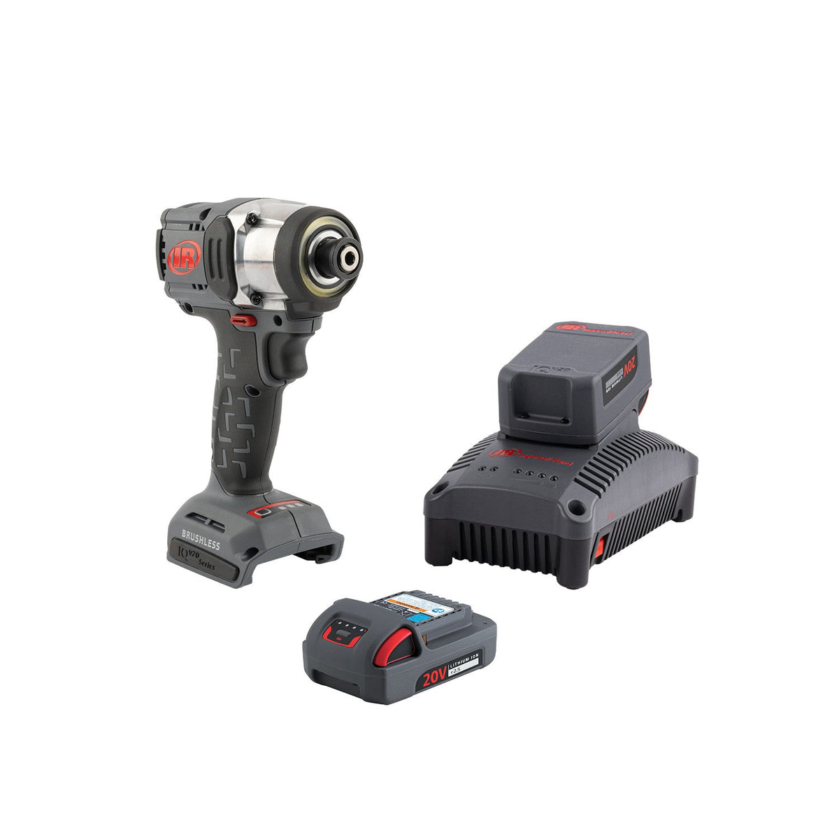 Ingersoll Rand 1/4" Hex 20V Cordless Impact Driver 2 Battery Kit, 350 ft-lb – W3111-K22