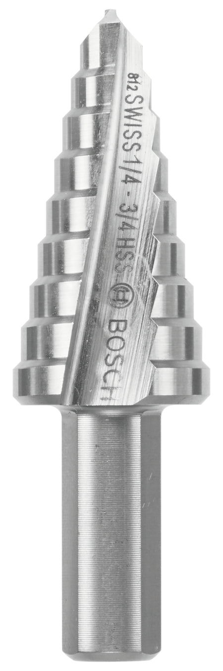 Bosch SDC3 1/4 In. to 3/4 In. High-Speed Steel Turbo Step Drill Bit