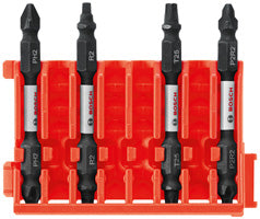 Bosch CCSDEV2504 4 pc. Phillips®, Square and Torx® 2.5 In. Double-Ended Bits with Clip for Custom Case System