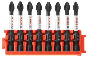 Bosch CCSPH2208 8 pc. Impact Tough™ Phillips® P2 2 In. Power Bits with Clip for Custom Case System