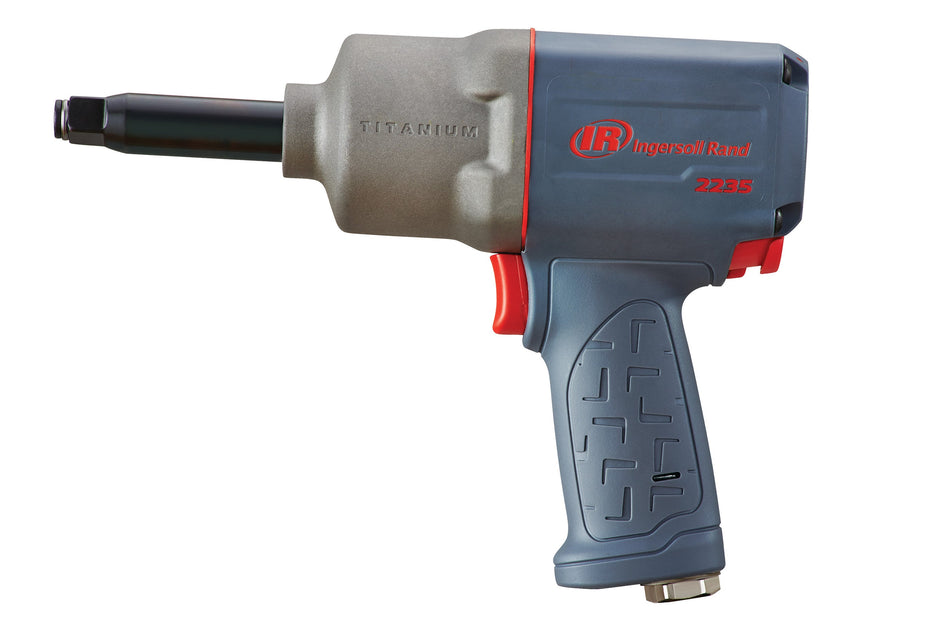 Ingersoll Rand 1/2" Air Impact Wrench, 2" Ext Anvil, 1350 ft-lb Torque, Titanium Hammercase, Friction Ring Retainer – view 2