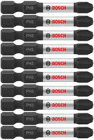 Bosch ITPH32B 10 pc. Impact Tough™ 2 In. Phillips® #3 Power Bits (Bulk Pack)