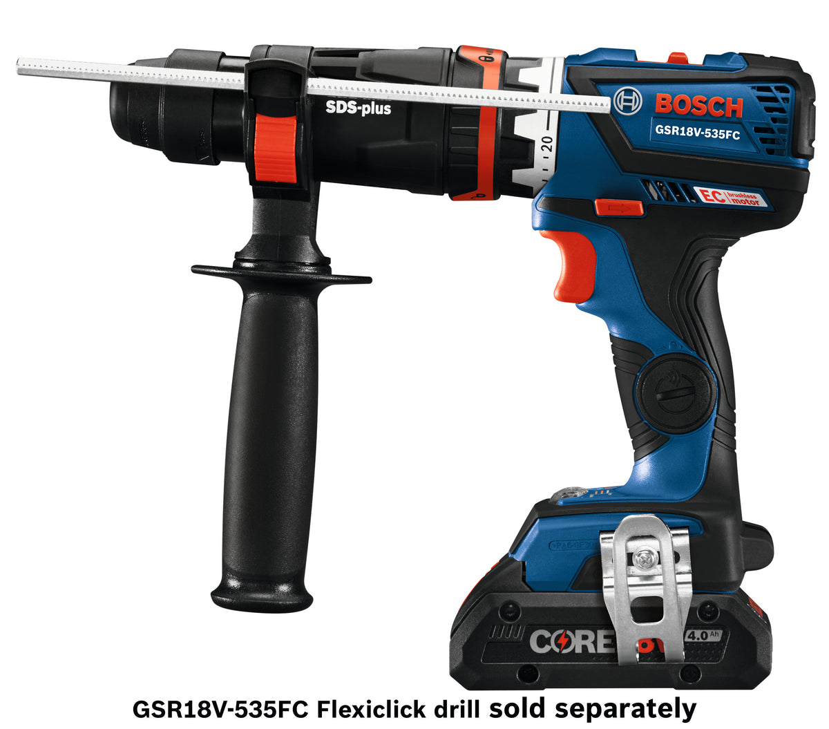 Bosch GFA18-H SDS-plus® Rotary Hammer Attachment with Side Handle