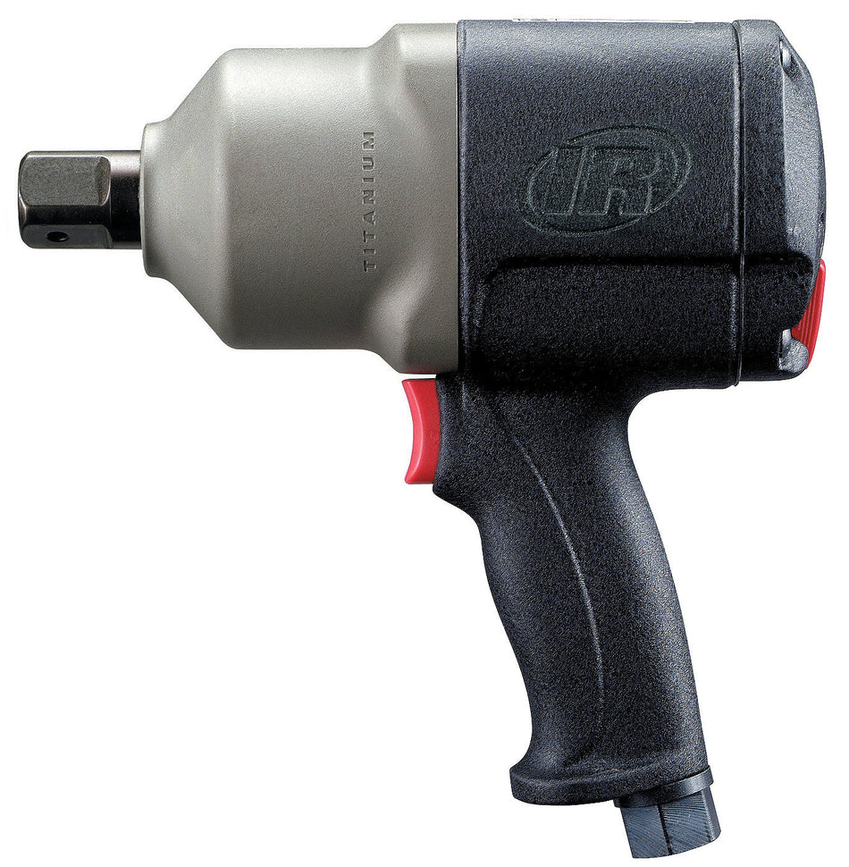 Ingersoll Rand 1" Air Impact Wrench, 1600 ft-lb Torque, Titanium Hammercase, Thru-hole Retainer, Pistol – 2925RBP3TI