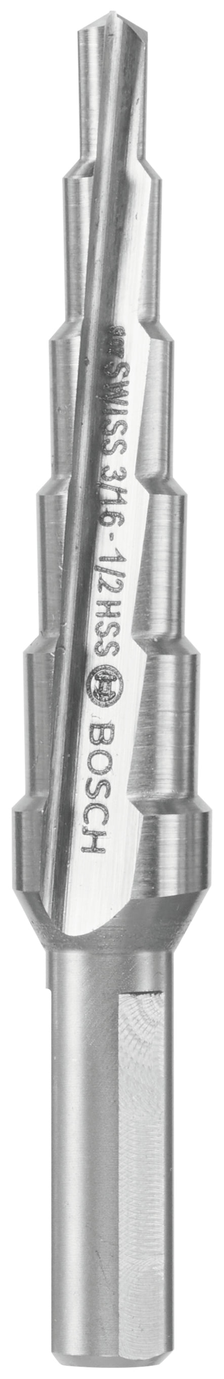 Bosch SDC6 3/16 In. to 1/2 In. High-Speed Steel Turbo Step Drill Bit