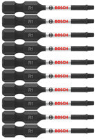 Bosch ITSQ12B 10 pc. Impact Tough™ 2 In. Square #1 Power Bits (Bulk Pack)