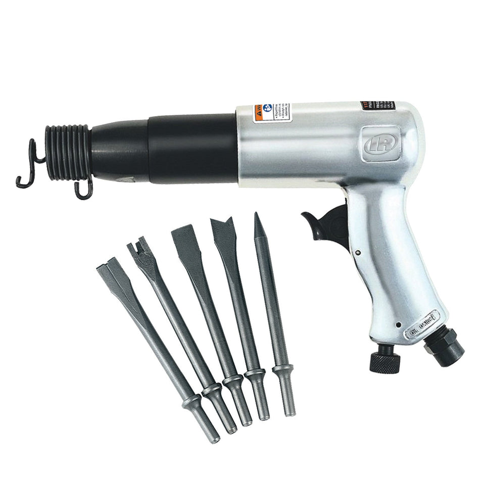 Ingersoll Rand Air Hammer 5-Piece Chisel Set, 2000 BPM, 3-1/2" Stroke – 117K