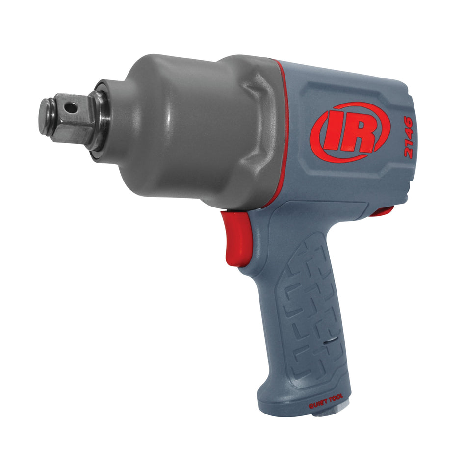 Ingersoll Rand 1" Air Impact Wrench, Quiet, 2000 ft-lb Torque, Friction Ring-Thru-hole Retainer, Pistol – 2146Q2MAX