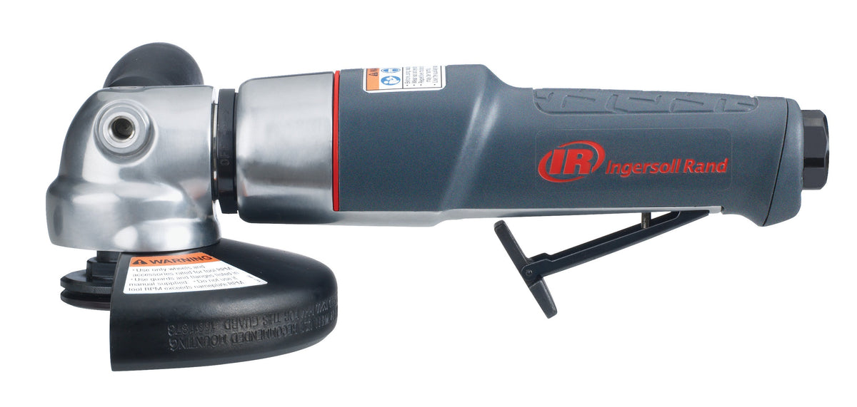 Ingersoll Rand Air Angle Grinder/Cut-off Tool, 4.5" Wheel, 12,000 RPM, 0.88 HP, 5/8"-11 Thread, Rear Exhaust – view 2