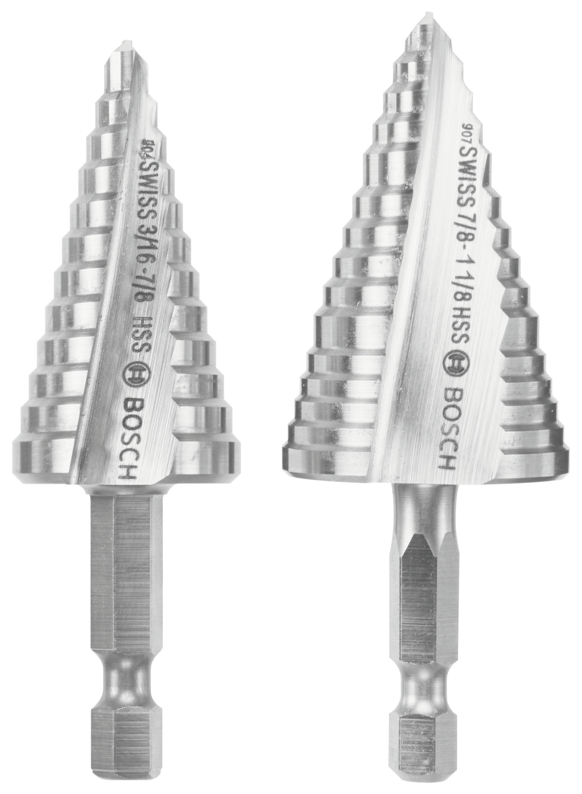 Bosch IMSDC002 2 pc. High-Speed Steel Impact Tough™ Turbo Step Drill Bit Set