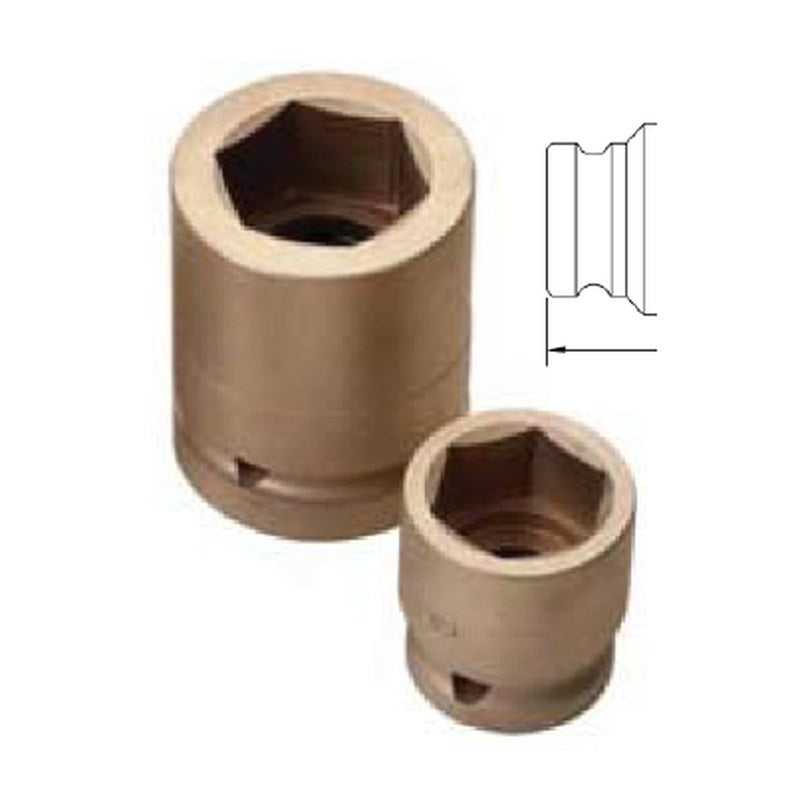 HARDY Non-Sparking 1" Drive Impact Socket, Inch - Aluminum Bronze