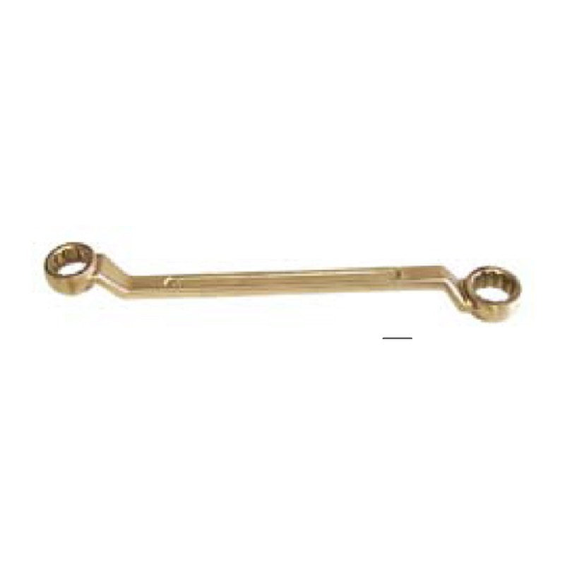 HARDY Non-Sparking Double Box End Wrench, Offset, Inch - Aluminum Bronze