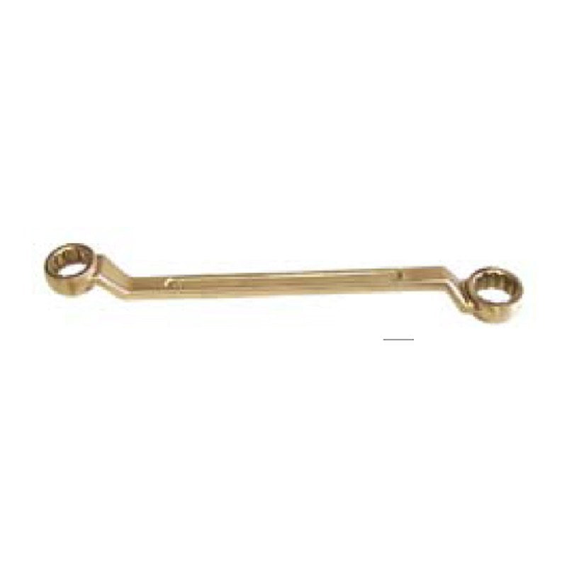 HARDY Non-Sparking Double Box End Wrench, Offset, Metric - Aluminum Bronze