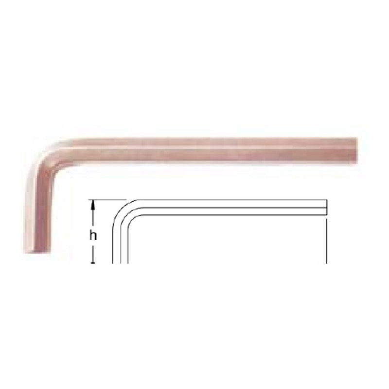 HARDY Non-Sparking Hex Key / Allen Wrench, Inch - Aluminum Bronze