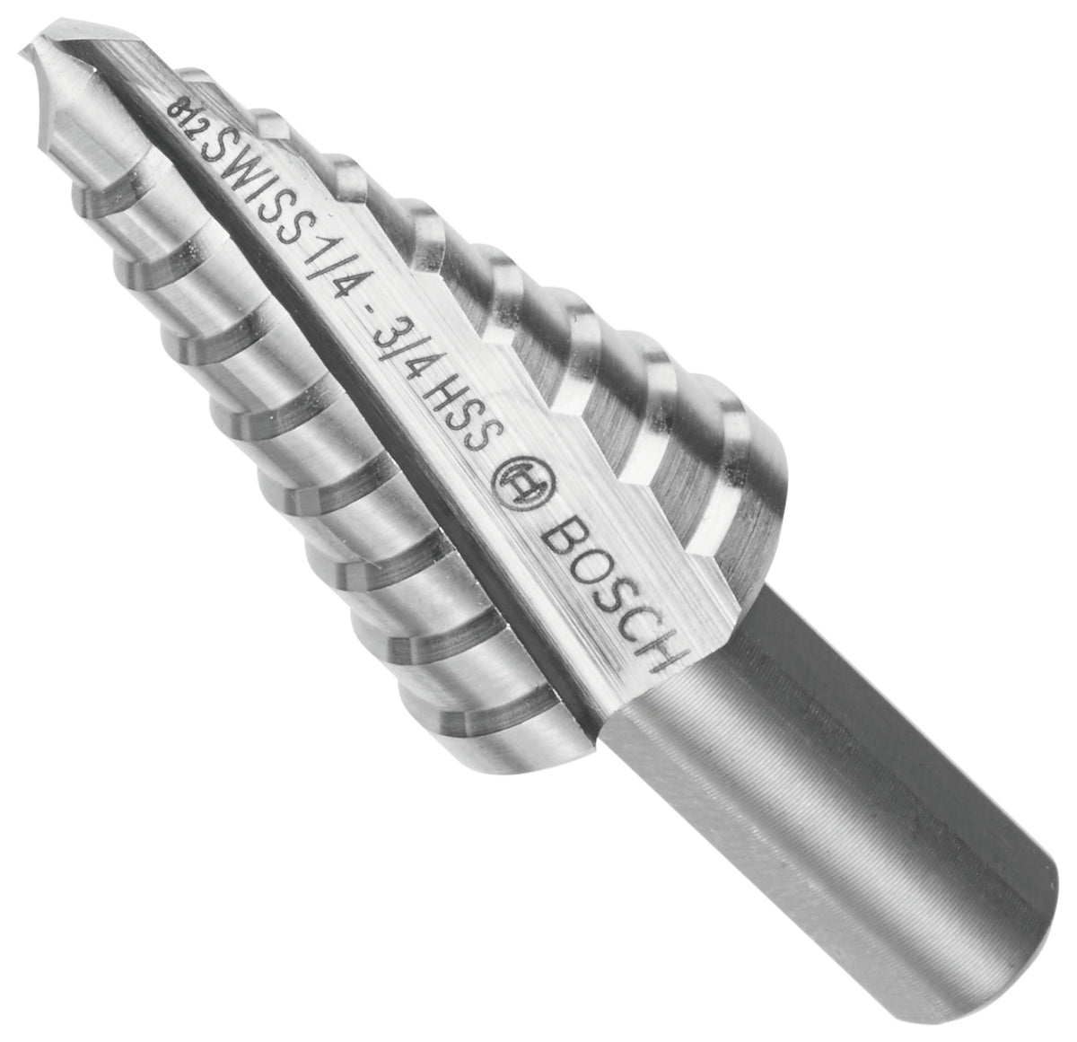 Bosch SDC3 1/4 In. to 3/4 In. High-Speed Steel Turbo Step Drill Bit