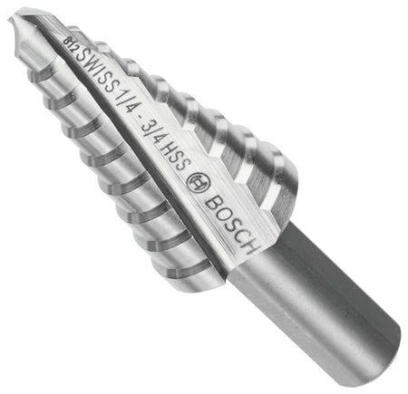 Bosch SDC3 1/4 In. to 3/4 In. High-Speed Steel Turbo Step Drill Bit
