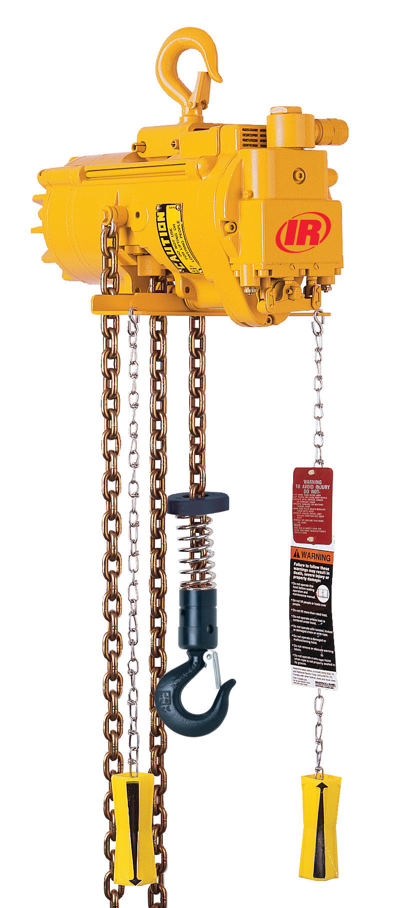 Ingersoll Rand Air Hoist, 1100lb Capacity, 10ft Lift, Hook Mount – ML500K-1C10-C6 – view 2