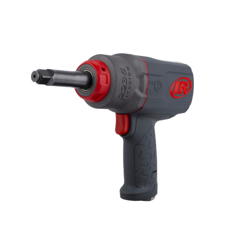 Ingersoll Rand DXS2 1/2" Air Impact Wrench, 2" Extended Anvil, Quiet, 1500 ft-lb, Titanium Hammercase – 2236QTIMAX-2