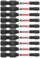 Bosch ITSQ32B 10 pc. Impact Tough™ 2 In. Square #3 Power Bits (Bulk Pack)