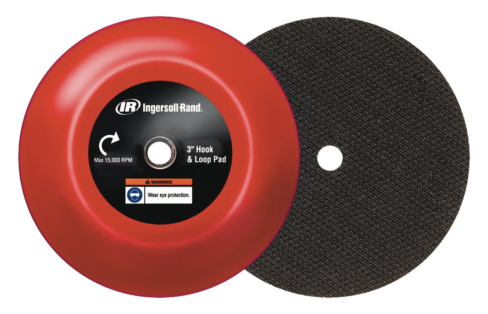 3" Hook & Loop Backing Pad for Ingersoll Rand 3128 Mini Orbital Sander and 3129 Mini Polisher – 03H-PAD-HL