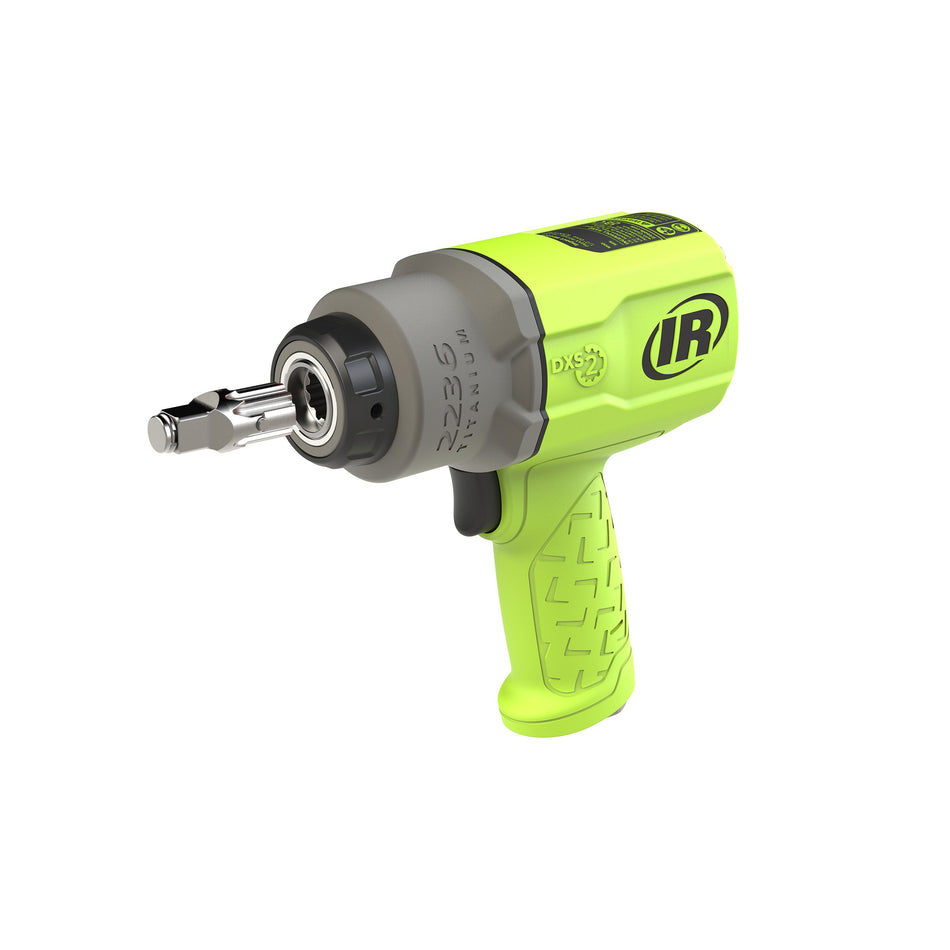 Ingersoll Rand DXS2 1/2" Air Impact Wrench, Quiet, 1500 ft-lb Torque, Titanium Hammercase, Green – 2236QTIMAX-G