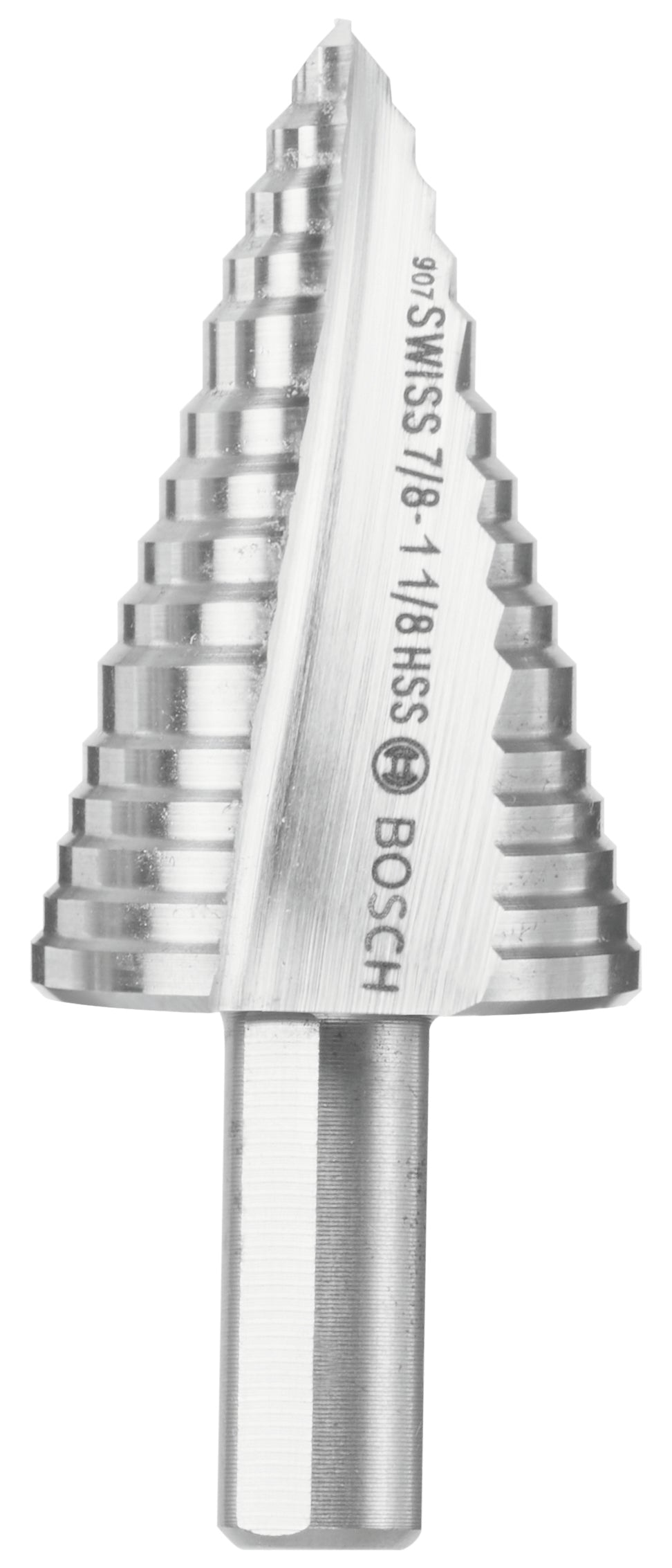 Bosch SDC4 1/4 In. to 7/8 In. High-Speed Steel Turbo Step Drill Bit