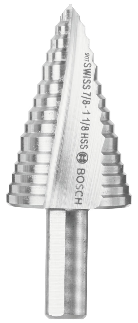 Bosch SDC4 1/4 In. to 7/8 In. High-Speed Steel Turbo Step Drill Bit