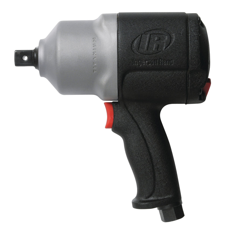Ingersoll Rand 3/4" Air Impact Wrench, Heavy Duty, 1600 ft-lb Torque, Titanium Hammercase, Thru-hole Retainer, Pistol