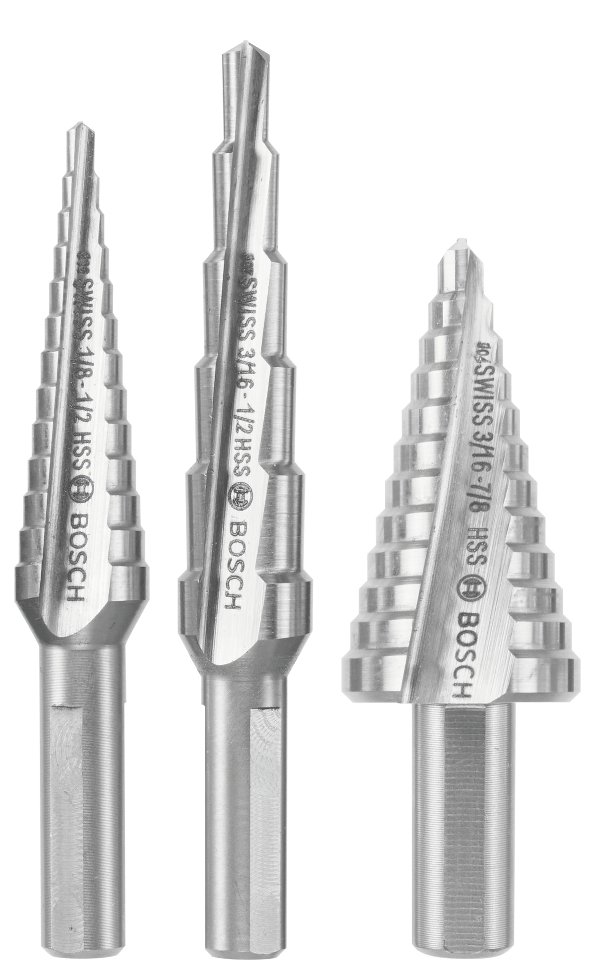 Bosch SDC30 3 pc. High-Speed Steel Turbo Step Drill Bit Set