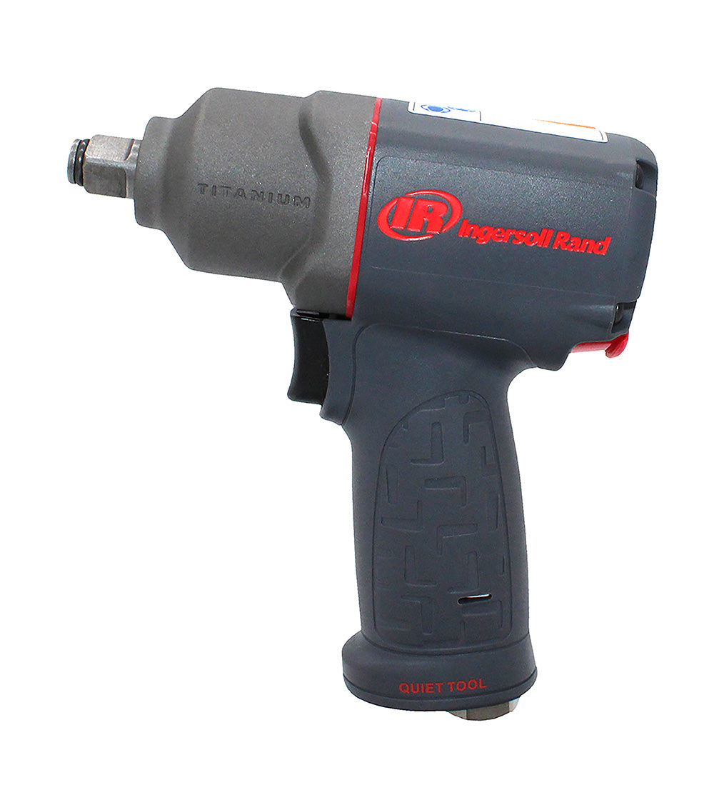 Ingersoll Rand 1/2" Air Impact Wrench, Quiet, 330 ft-lb Torque, Titanium Hammercase, Friction Ring Retainer, Pistol – view 2