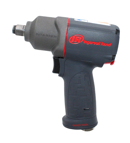 Ingersoll Rand 1/2" Air Impact Wrench, Quiet, 330 ft-lb Torque, Titanium Hammercase, Friction Ring Retainer, Pistol – view 2