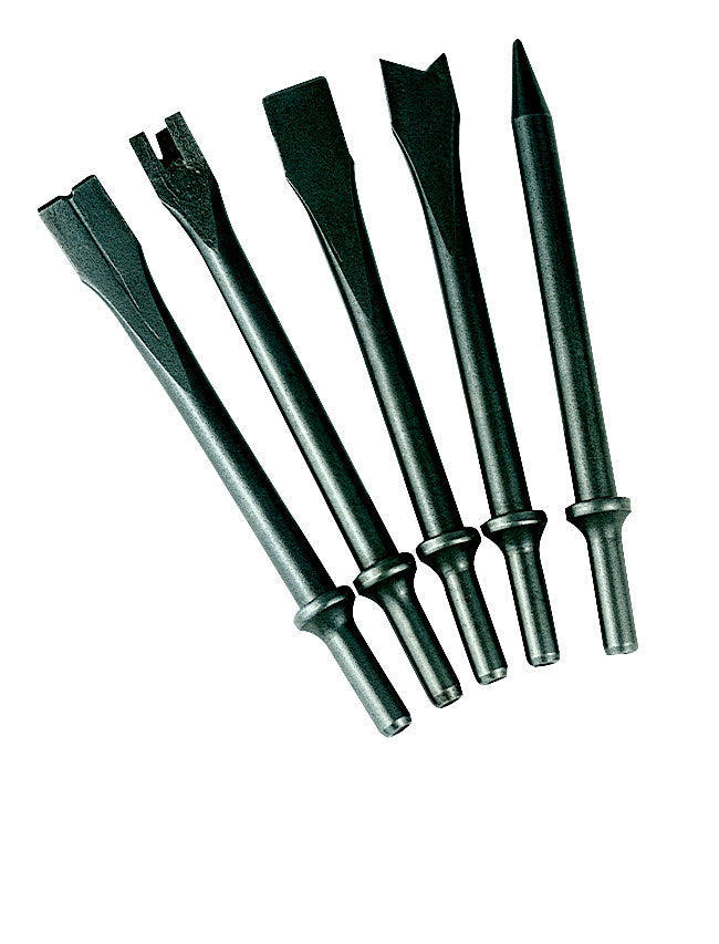Ingersoll Rand 7" Hammer Chisel Set, .401" Shank, 5-Piece – 9500