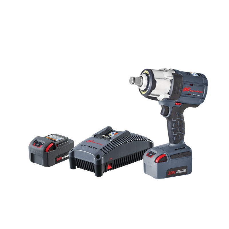 Ingersoll Rand 3/4" 20V Cordless Impact Wrench 2 Battery Kit, 1500 ft-lb Torque, Friction Ring-Thru-hole Retainer – view 2