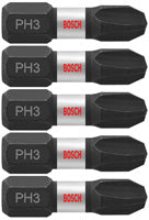 Bosch ITPH3105 5 pc. Impact Tough™ 1 In. Phillips® #3 Insert Bits
