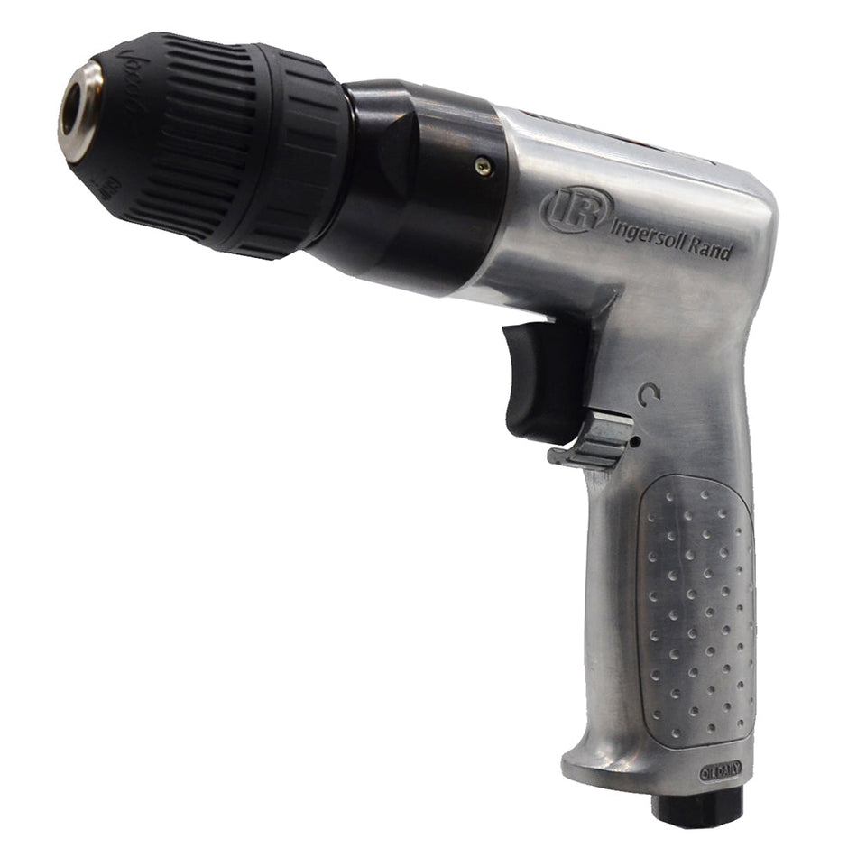 Ingersoll Rand 3/8" Keyless Chuck Air Drill, 2000 RPM, 0.5 HP, 43in-lb Torque, Pistol – 7802RAKCEX