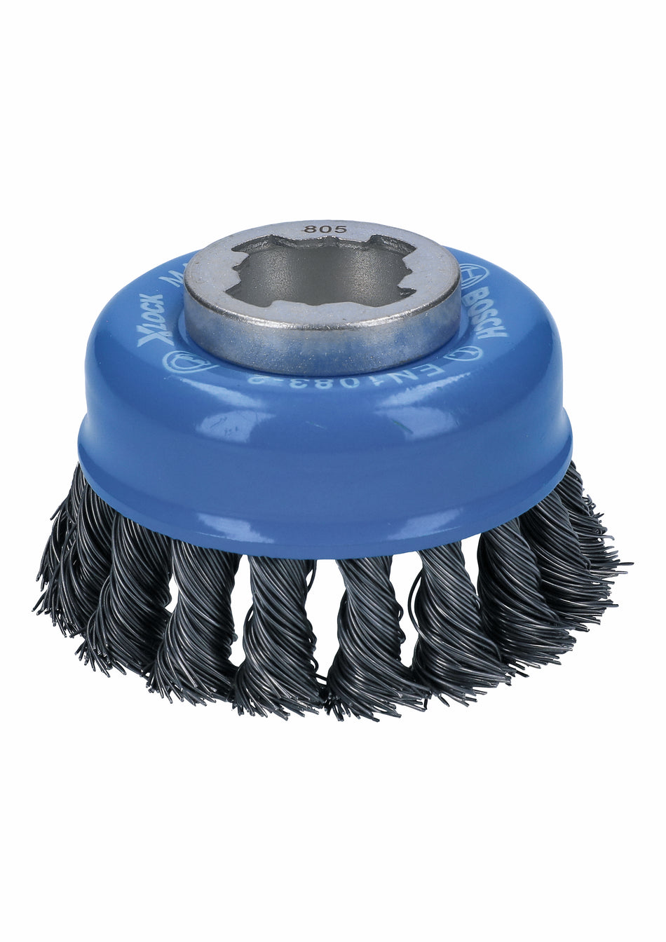 Bosch WBX328 3 In. Wheel Dia. X-LOCK Arbor Carbon Steel Knotted Wire Single Row Cup Brush