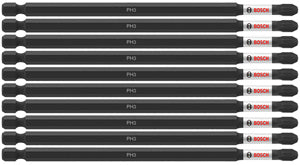 Bosch ITPH36B 10 pc. Impact Tough™ 6 In. Phillips® #3 Power Bits (Bulk Pack)