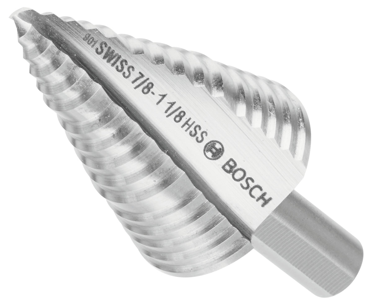 Bosch SDC4 1/4 In. to 7/8 In. High-Speed Steel Turbo Step Drill Bit