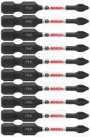 Bosch ITPH12B 10 pc. Impact Tough™ 2 In. Phillips® #1 Power Bits (Bulk Pack)
