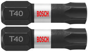Bosch ITT40102 2 pc. Impact Tough™ 1 In. Torx® #40 Insert Bits